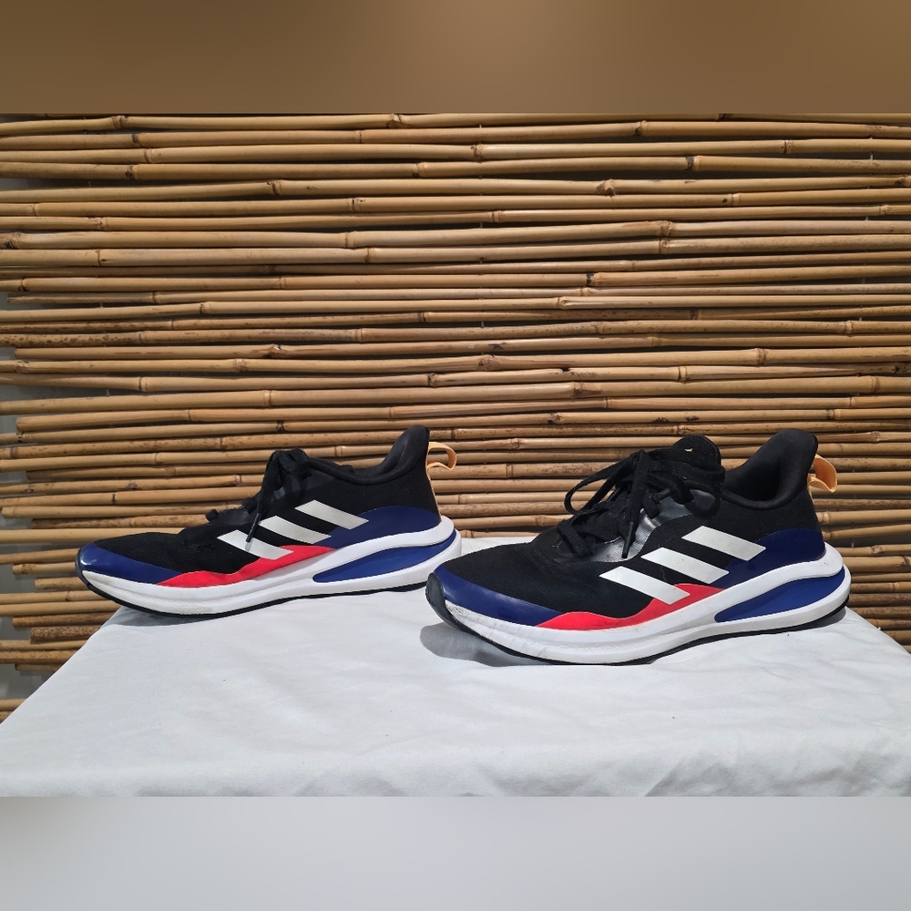 Adidas Fortarun Black, Blue, Red Running Sneakers Youth Size 5